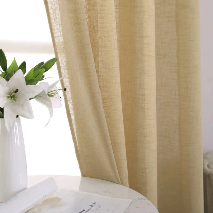 Rideau Voilage Couleur Sable - La Maison des Rideaux