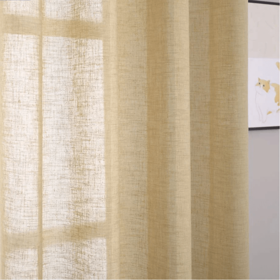 Rideau Voilage Couleur Sable - La Maison des Rideaux