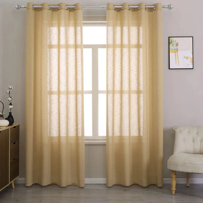 Rideau Voilage Couleur Sable - La Maison des Rideaux