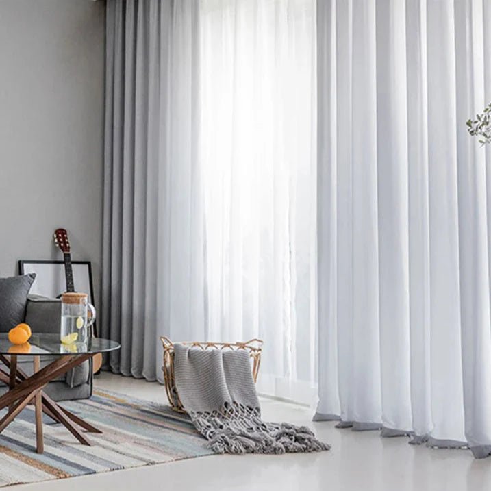 Rideau Voilage Moderne Gris - La Maison des Rideaux