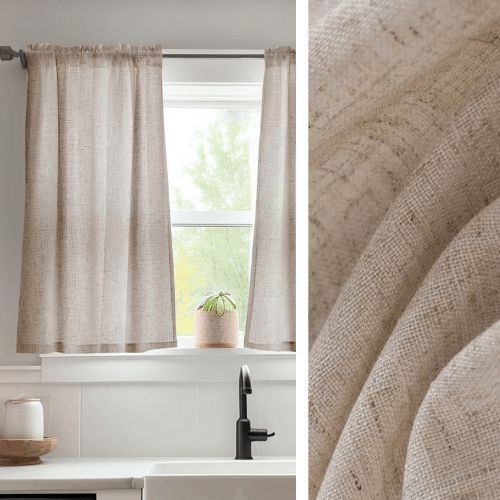 Rideaux Fenêtre Cuisine Taupe - La Maison des Rideaux