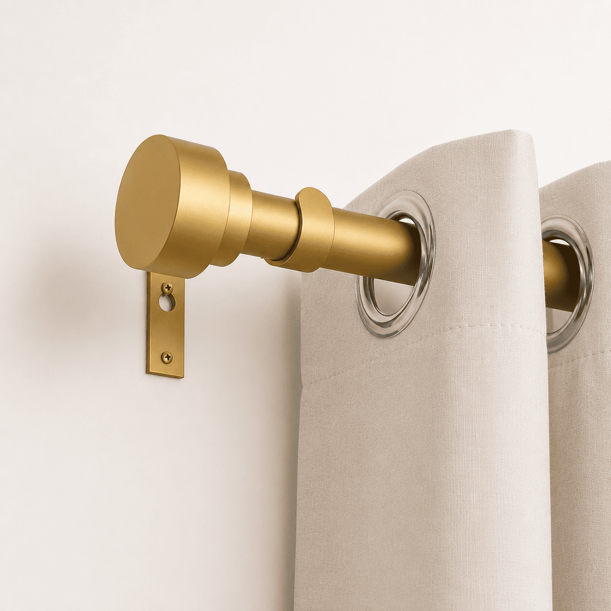 bouchon-plat.jpg	Tringle rideau doré à embout bouchon plat, métal extensible Ø25mm