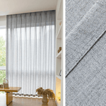 Rideau Lin - Voilage Gris Argenté